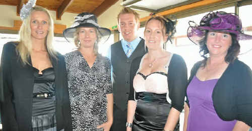 Angela Burrows, Louise de Lissa, Jamie Cochrane, Jess Baker and Joanne Gard at the races. Angela Burrows, Louise de Lissa, Jamie Cochrane, Jess Baker and Joanne Gard at the races.